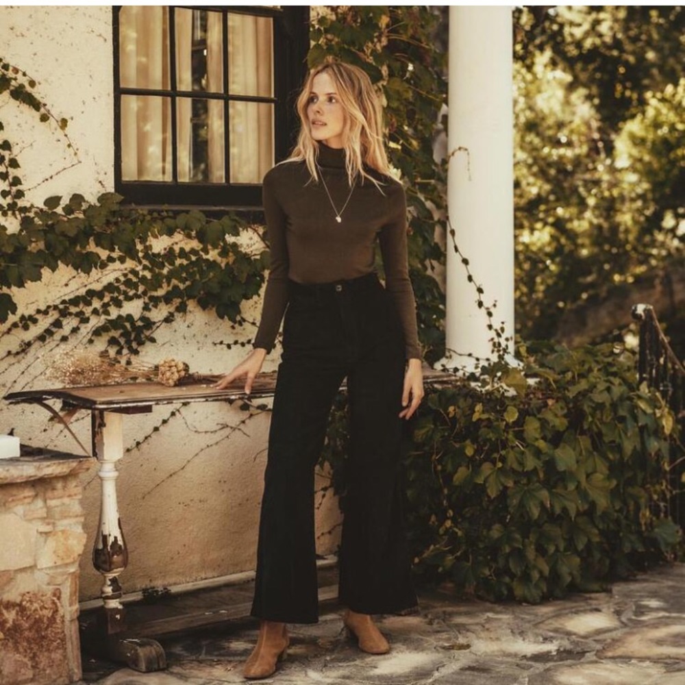Dark Green Doen Sunder Turtleneck Sweater in S